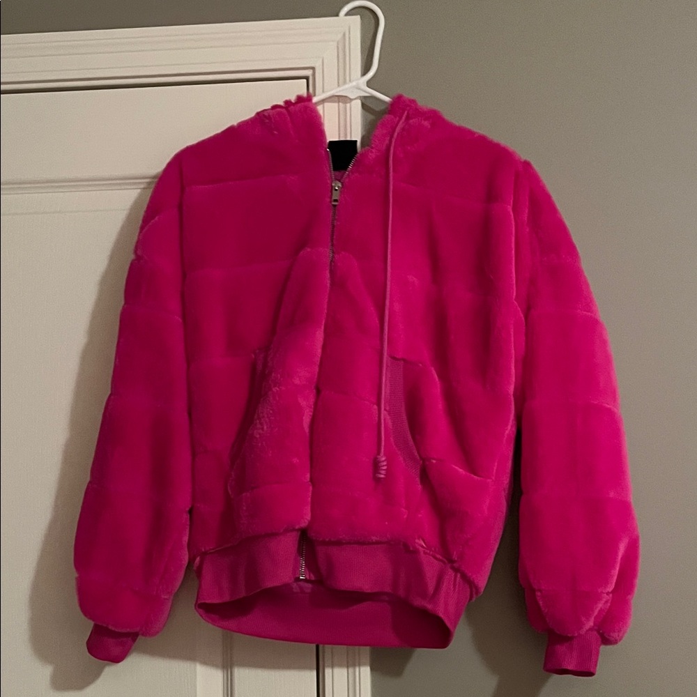 Women's Vibrant Pink Bomber Jacket